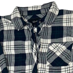 Rails Shirt Women’s Small The Hunter Plaid Flannel Button Down Blue White Green